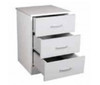 ALLEAH 3 DRAWER BEDSIDE TABLE - WHITE