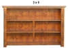 ALANZO (AUSSIE MADE) LOWLINE BOOKCASE WITH WIDE T&G BACKING COLLECTION - ASSORTED STAINED COLOURS - STARTING FROM $499