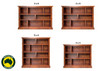 URBAN (AUSSIE MADE) FLAT TOP STAGGERED LOWLINE BOOKCASE COLLECTION - ASSORTED STAINED COLOURS - STARTING FROM $499