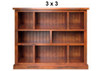 URBAN (AUSSIE MADE) FLAT TOP STAGGERED LOWLINE BOOKCASE COLLECTION - ASSORTED STAINED COLOURS - STARTING FROM $499