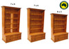 MUDGEE (AUSSIE MADE) HIGHLINE BOOKCASE COMBO COLLECTION - ASSORTED STAINED COLOURS - STARTING FROM $699