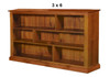 MUDGEE (AUSSIE MADE) STAGGERED LOWLINE BOOKCASE COLLECTION - ASSORTED STAINED COLOURS - STARTING FROM $449