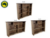 URBAN (AUSSIE MADE) LOWLINE BOOKCASE  WITH DRAWERS COLLECTION - ASSORTED STAINED COLOURS - STARTING FROM $599