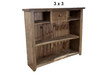 URBAN (AUSSIE MADE) LOWLINE BOOKCASE  WITH DRAWERS COLLECTION - ASSORTED STAINED COLOURS - STARTING FROM $599