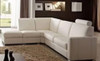 SUSANA LEATHERETTE L-SHAPE CORNER SOFA CHAISE LOUNGE SUITE - WHITE