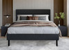 QUEEN RICKY LEATHERETTE BED - BLACK