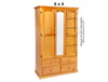 MUDGEE (AUSSIE MADE) WARDROBE COMBO WITH 3 DOORS & 4 DRAWERS - ASSORTED STAINED COLOURS - STARTING FROM $1299