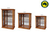 NACHT (AUSSIE MADE) SOLID TIMBER DISPLAY CABINET - ASSORTED STAINED COLOURS - STARTING FROM $899