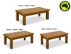 BATHURST (AUSSIE MADE) COFFEE TABLE COLLECTION - ASSORTED STAINED COLOURS - STARTING FROM $499