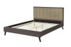 DOUBLE RENEE FABRIC BED - BROWN