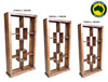 PUNCHO BOOKCASE / ROOM DIVIDER + 2 BOX IN THE MIDDLE COLLECTION - ASSORTED STAINED COLOURS - STARTING FROM $699