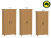 SYDNEYSIDE (AUSSIE MADE) 2 DOOR TIMBER PANTRY COLLECTION - ASSORTED STAINED COLOURS - STARTING FROM $999
