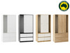 AMAZING 2 SLIDING DOOR / 4 DRAWER WARDROBE COLLECTION - ASSORTED COLOURS - STARTING FROM $349