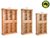 LITHGOW (AUSSIE MADE) HIGLINE BOOKCASE WITH DRAWERS COLLECTION  - ASSORTED STAINED COLOURS - STARTING FROM $799