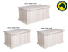 MUDGEE (AUSSIE MADE) LINED TOP / LINEN SIDES BLANKET BOX COLLECTION  - ASSORTED PAINTED COLOURS - STARTING FROM $449