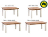 BALMAIN (AUSSIE MADE) DINING TABLE COLLECTION - ASSORTED STAINED / PAINTED COLOURS - STARTING FROM $1199