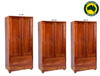 RETRO (AUSSIE MADE) 2 DOOR / 2 DRAWER WARDROBE COLLECTION - ASSORTED STAINED COLOURS - STARTING FROM $899