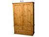 COTTAGE (AUSSIE MADE) 2 PIECE WARDROBE WITH BLANKET DRAWER COLLECTION - ASSORTED STAINED COLOURS - STARTING FROM $1099