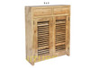 BANDY (AUSSIE MADE) SHOE CABINET WITH 2 LATTICE DOORS / 2 DRAWERS COLLECTION - ASSORTED STAINED COLOURS - STARTING FROM $699