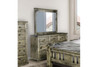 LEGIONS QUEEN  5 PIECE (DRESSER) BEDROOM SUITE - GREYWASH - 1 ONLY ONLINE SPECIAL - READY TO GO