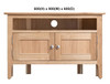 ROBINHOOD (AUSSIE MADE) 2 DOOR CORNER TV UNIT COLLECTION - TASSIE OAK COMBINATION - ASSORTED STAINED COLOURS - STARTING FROM $849