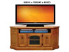 LAWSON (AUSSIE MADE) CORNER TV UNIT WITH TWIN PULL-OUTS COLLECTION - ASSORTED STAINED COLOURS - STARTING FROM $899