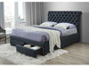 GUARDIAN QUEEN 3 PIECE (BEDSIDE) FABRIC BEDROOM SUITE - DARK GREY