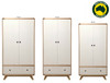 NORIC (AUSSIE MADE) 2 DOOR / 1 DRAWER WARDROBE COLLECTION - TASMANIAN OAK COMBINATION -ASSORTED PAINTED COLOURS - STARTING FROM $1599