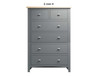 EMMETT (AUSSIE MADE) TALLBOY CHEST COLLECTION - TASSIE OAK COMBINATION - ASSORTED STAINED COLOURS - STARTING FROM $1099