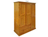 MUDGEE (AUSSIE MADE) UTILITY WARDROBE WITH 3 DOORS & 2 DRAWERS COLLECTION - ASSORTED STAINED COLOURS - STARTING FROM $1099