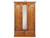 MUDGEE (AUSSIE MADE) 3 DOOR / 2 BLANKET DRAWER MIRROR WARDROBE COLLECTION - ASSORTED STAINED COLOURS - STARTING FROM $1099