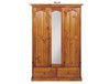 MUDGEE (AUSSIE MADE) 3 DOOR / 2 BLANKET DRAWER MIRROR WARDROBE COLLECTION - ASSORTED STAINED COLOURS - STARTING FROM $1099