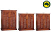 OHIO (AUSSIE MADE) SHOE CABINET COLLECTION - ASSORTED STAINED COLOURS - STARTING FROM $999