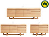 DANTE (AUSSIE MADE) BUFFET COLLECTION - TASSIE OAK COMBINATION - ASSORTED STAINED COLOURS - STARTING FROM $1499