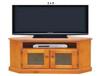 ROMA (AUSSIE MADE) CORNER TV UNIT WITH 1 SLOT / 2 GLASS DOORS COLLECTION - ASSORTED STAINED COLOURS - STARTING FROM $599