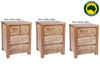 JACKSONVILLE (AUSSIE MADE) BEDSIDE TABLE COLLECTION - TASSIE OAK COMBINATION - ASSORTED STAINED COLOURS - STARTING FROM $599