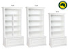 MUDGEE (AUSSIE MADE) HIGHLINE BOOKCASE COMBO + 1 SMOOTH DRAWER & BACK COLLECTION - ASSORTED PAINTED COLOURS - STARTING FROM $899