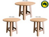 PALING (AUSSIE MADE) ROUND LAMP TABLE COLLECTION - ASSORTED STAINED COLOURS - STARTING FROM $349