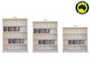 VEDAS (AUSSIE MADE) LOWLINE DVD OR CD CABINET COLLECTION - ASSORTED STAINED COLOURS - STARTING FROM $499