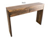PALING / RETRO (AUSSIE MADE) CONSOLE / HALL TABLE WITH 2 DRAWER COLLECTION - ASSORTED STAINED COLOURS - STARTING FROM $499