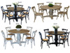 BRISTOL DINING SETTING WITH CROSS BACK CHAIRS COLLECTION - ASSORTED COLOURS - STARTING FROM $1499