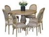BRISTOL DINING SETTING WITH FRENCH VINTAGE CHAIRS COLLECTION - ASSORTED COLOURS - STARTING FROM $2249