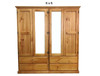 MUDGEE (AUSSIE MADE) 4 DOOR / 4 DRAWER MIRROR WARDROBE COLLECTION - ASSORTED STAINED COLOURS - STARTING FROM $1799