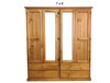 MUDGEE (AUSSIE MADE) 4 DOOR / 4 DRAWER MIRROR WARDROBE COLLECTION - ASSORTED STAINED COLOURS - STARTING FROM $1799