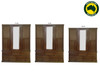 URBAN (AUSSIE MADE) 5 SECTION WARDROBE WITH SMOOTH DOORS COLLECTION - ASSORTED STAINED COLOURS - STARTING FROM $1699