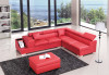 ELEGANT-II (G1070B) LEATHER/ETTE COMBINATION CORNER LOUNGE - ASSORTED COLOURS