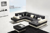 GIOVANNA (G1086) 3 SEATER + 2 SEATER + CHAISE + COFFEE TABLE - LEATHER/ETTE COMBINATION CHAISE SUITE - ASSORTED COLOURS