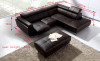 CLAUDETTE (F2001) 2 SEATER LEATHER/ETTE COMBINATION CHAISE LOUNGE - ASSORTED COLOURS