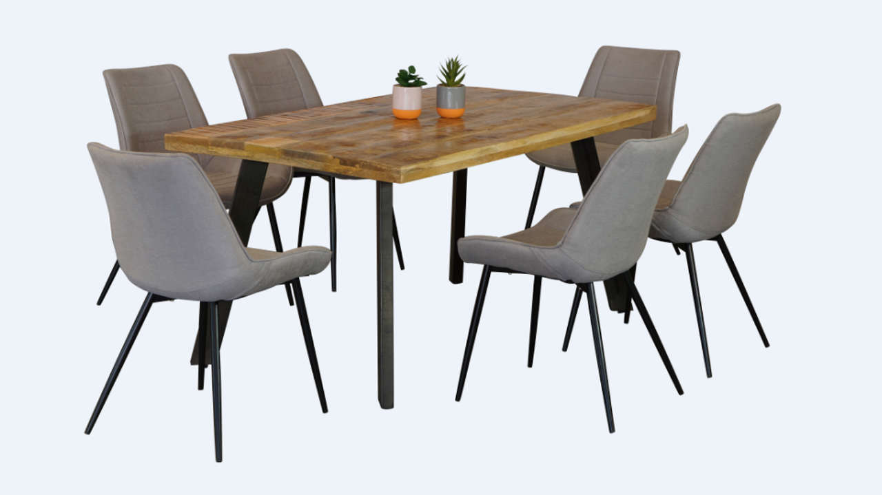 Retro Montreal 7 Piece Dining Set With 1600 L X 900 W Dining