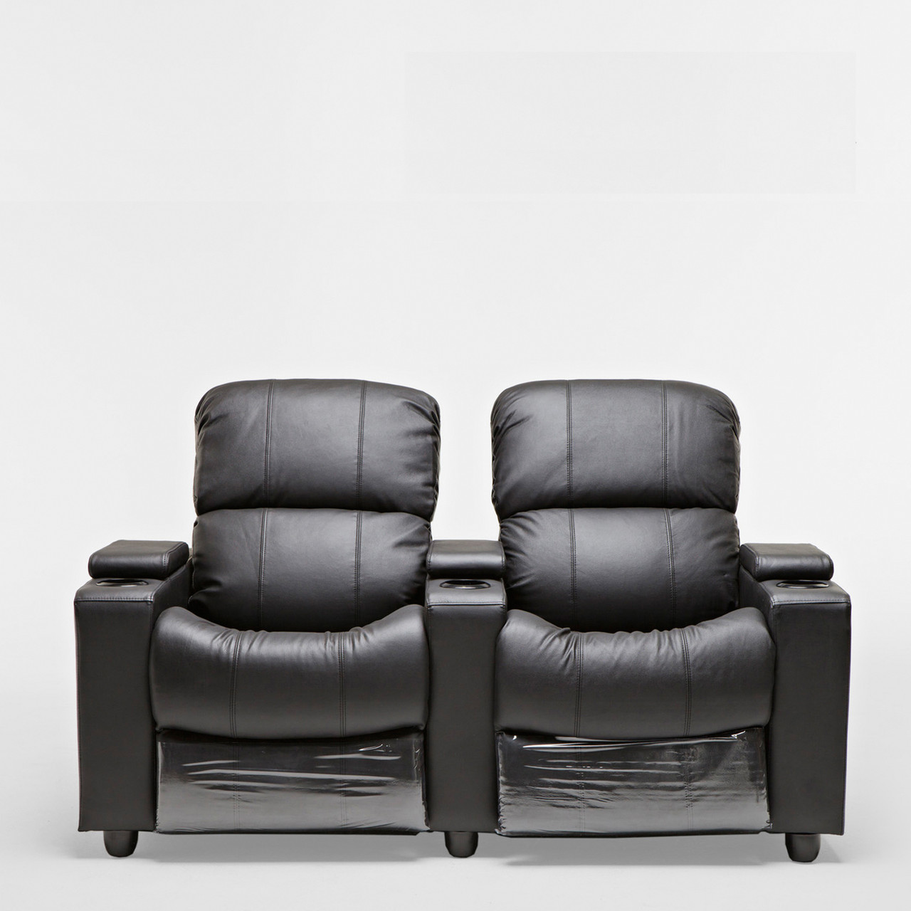 2 seater leather recliner lounge